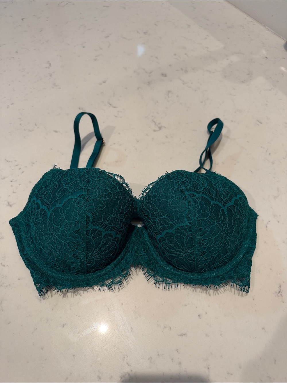 Victoria's Secret Deep Teal Lace Push-Up Bra